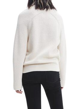 Pullover Calvin Klein Relaxed für Damen Weiss