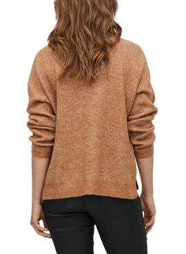 Pullover Vila Vicilia Rollkragenpullover Damen Camel