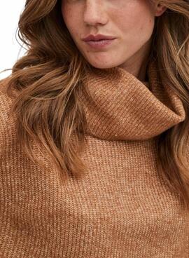 Pullover Vila Vicilia Rollkragenpullover Damen Camel