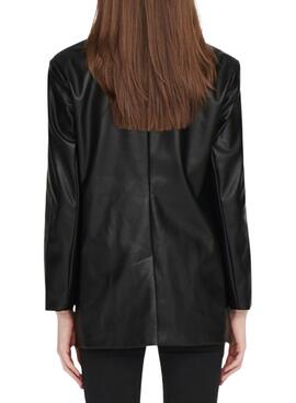 Blazer Only Lana Kunstleder für Damen Schwarz