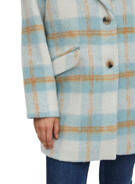 Mantel Vila Vialissi Kariert für Damen Blau