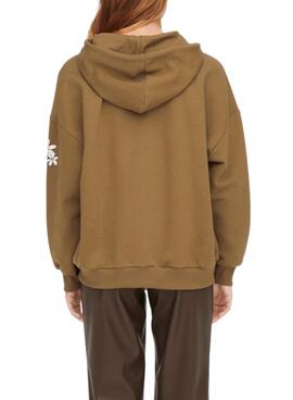 Sweatshirt Only Bloom Oversized für Damen Braun