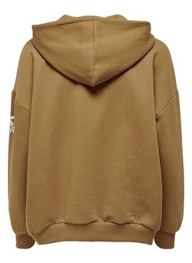 Sweatshirt Only Bloom Oversized für Damen Braun