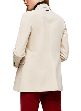 Blazer Pepe Jeans Ariel Cordstoff für Damen Beige