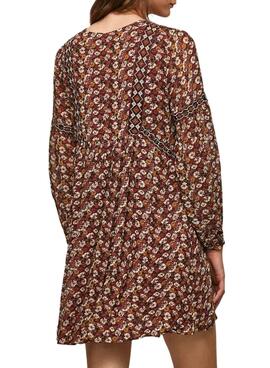 Kleid Pepe Jeans Liber Printed Damen Braun