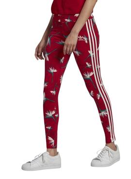 Leggings Adidas Thebe Magugu für Damen Rot