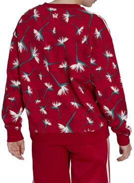 Sweatshirt Adidas Thebe Magugu für Damen Rot