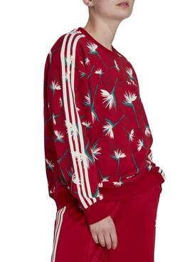 Sweatshirt Adidas Thebe Magugu für Damen Rot