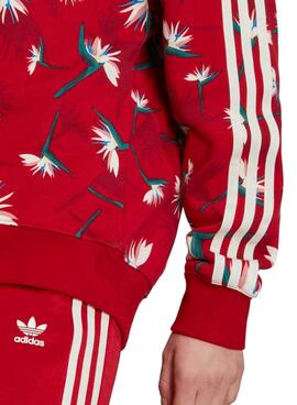 Sweatshirt Adidas Thebe Magugu für Damen Rot