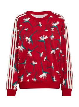 Sweatshirt Adidas Thebe Magugu für Damen Rot