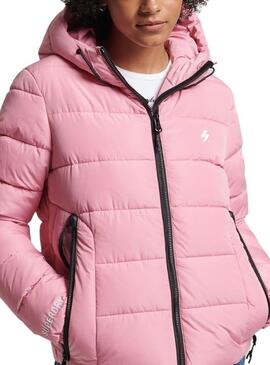 Jacke Superdry Spirit Puffer für Damen Rosa