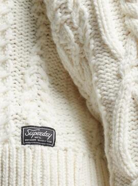 Pullover Superdry Vintage Rollkragenpullover Damen Weiss