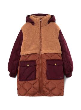 Jacke Name It Mika Lang für Mädchen Braun