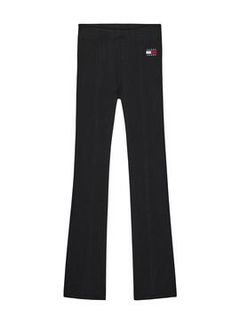 Hose Tommy Jeans Flare Schwarz für Damen