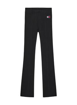 Hose Tommy Jeans Flare Schwarz für Damen