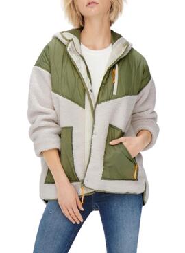 Jacke Only Tinka Teddy für Damen Grün