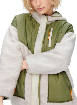 Jacke Only Tinka Teddy für Damen Grün