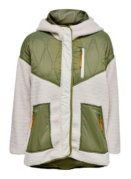 Jacke Only Tinka Teddy für Damen Grün