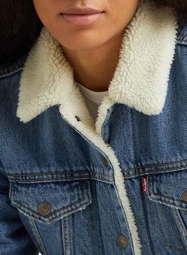 Jacke Levis Original Trucker für Damen Azur