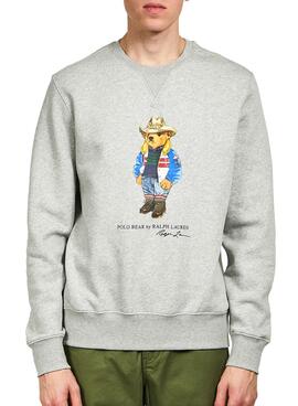 Sweatshirt Polo Ralph Lauren Bear für Herren Grau