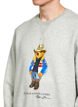 Sweatshirt Polo Ralph Lauren Bear für Herren Grau