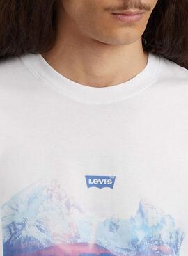 T-Shirt Levis Bedruckt Relaxed Herren Weiss