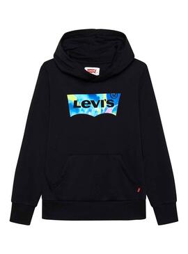 Sweatshirt Levis Batwing-Logo für Junge Schwarz