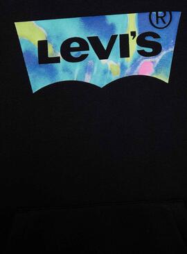 Sweatshirt Levis Batwing-Logo für Junge Schwarz