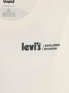 T-Shirts Levis Aurora Boreal für Junge Weiss