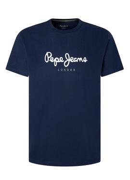 T-Shirt Pepe Jeans Eggo Marineblau für Herren