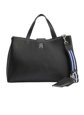 Handtasche Tommy Hilfiger Life Satchel für Damen Schwarz