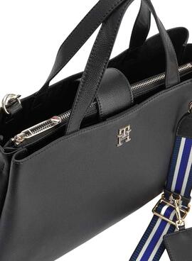 Handtasche Tommy Hilfiger Life Satchel für Damen Schwarz
