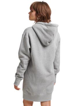 Kleid Superdry  Pride In Craft Hooded Damen Grau