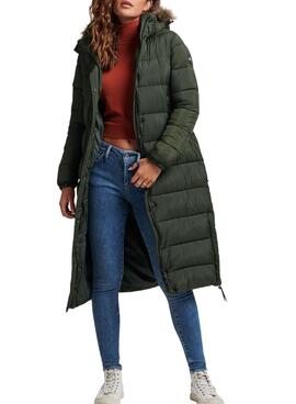 Jacke Superdry Mittelschicht Long Damen Grün