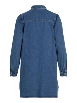 Kleid Vila Polina Mali Denim für Damen Azul