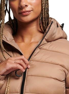 Jacke Superdry Classic Fuji Puffer Braun Damen