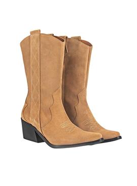 Stiefelettes Popa Parati Serraje Camel für Damen