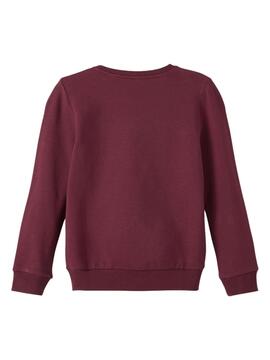 Sweatshirt Name It Onalipi für Mädchen Bordeaux