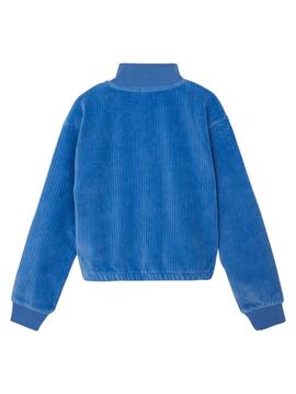 Sweatshirt Name It Apfel Crop für Mädchen Blau 