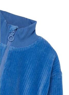 Sweatshirt Name It Apfel Crop für Mädchen Blau 