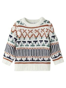 Pullover Name It Opalle für Junge Weiss