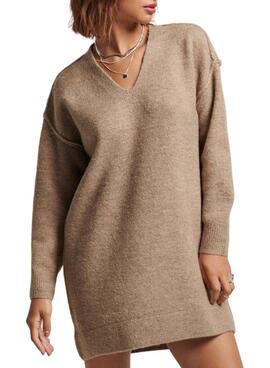 Kleid Superdry Slouch für Damen Camel