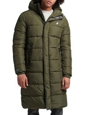 Jacke Superdry Longline Puffer Herren Grün