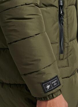 Jacke Superdry Longline Puffer Herren Grün