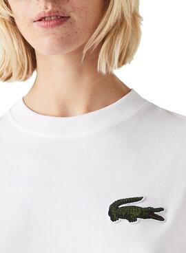 T-Shirt Lacoste Loose Fit Herren und Damen Weiss