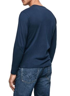 T-Shirt Pepe Jeans Eggo Long Blau für Herren