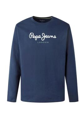 T-Shirt Pepe Jeans Eggo Long Blau für Herren