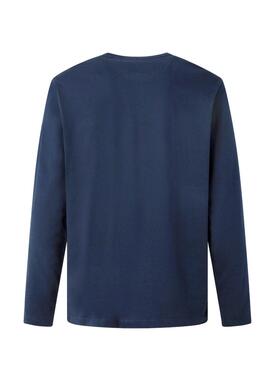 T-Shirt Pepe Jeans Eggo Long Blau für Herren