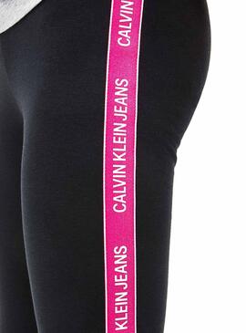 Legging Calvin Klein Logo Tape Schwarz Mädchen