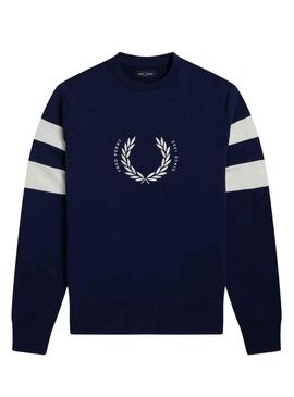 Sweatshirt Fred Perry Bold Tipped für Herren Marineblau
